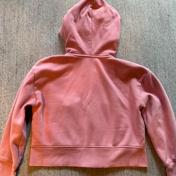 GAP Kids Hooded Logo Sweatshirt Pink Medium Size 8 Sequins - Picture 7 of 7